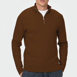 Men's Casual Long Sleeve Half Zip Sweater