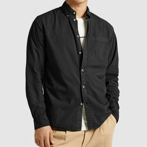 Men's Basic Casual Cotton Pocket Shirt