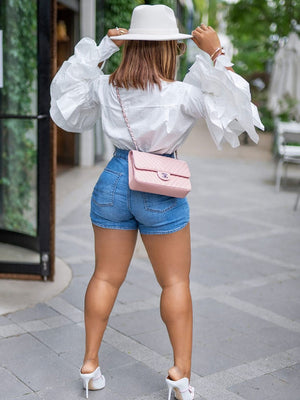 Layer Ruffle Sleeve Top