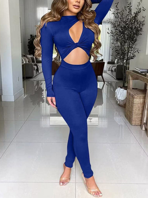 Cutout Twist Front Jumpsuit