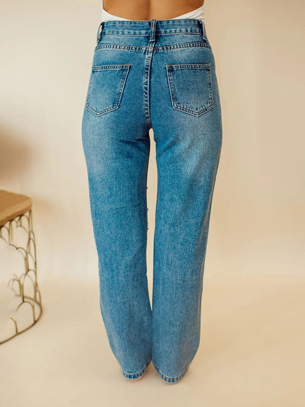 Rhinestone Chain Jeans