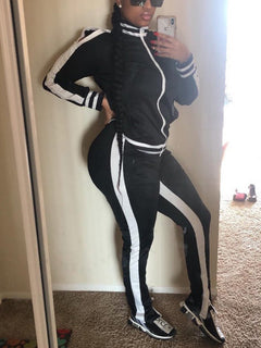 Cold Shoulder Tracksuit Set