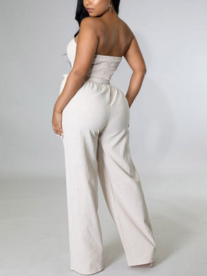 Tube Tie Waist Jumpsuit