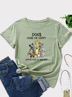 Dogs Make Me Happy Tee