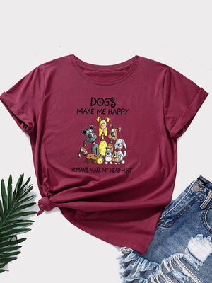 Dogs Make Me Happy Tee