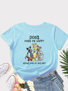 Dogs Make Me Happy Tee