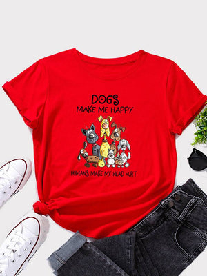 Dogs Make Me Happy Tee