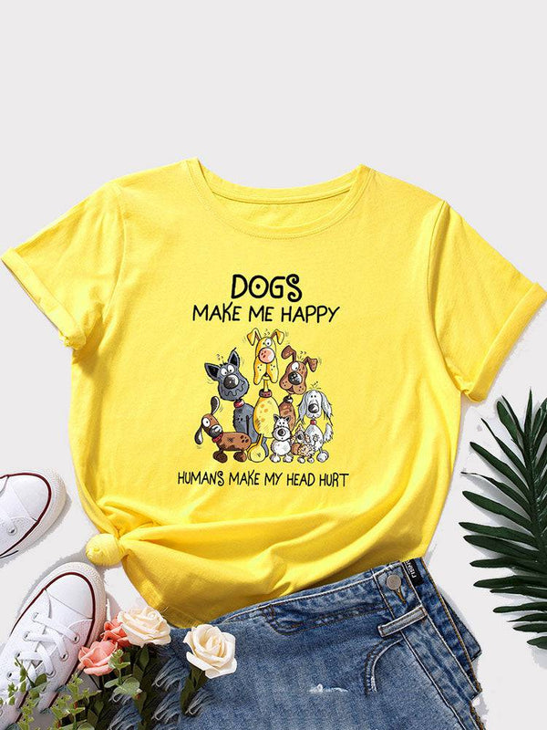 Dogs Make Me Happy Tee