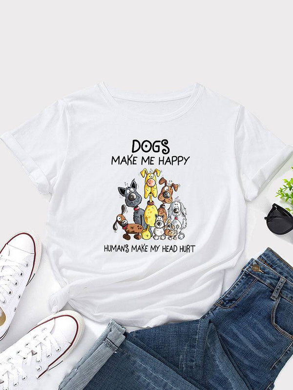 Dogs Make Me Happy Tee