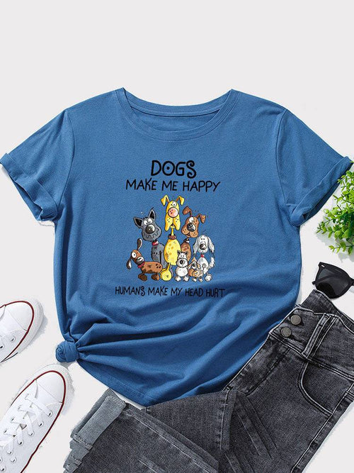 Dogs Make Me Happy Tee