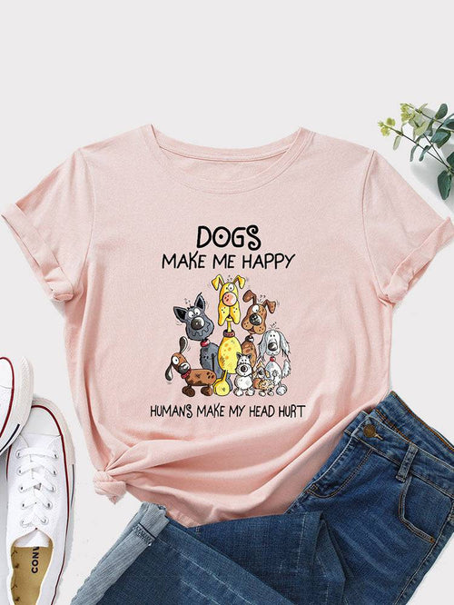 Dogs Make Me Happy Tee