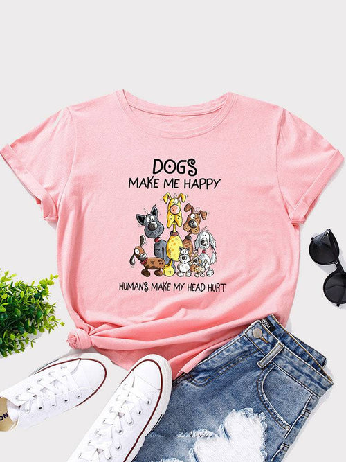 Dogs Make Me Happy Tee