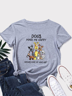 Dogs Make Me Happy Tee