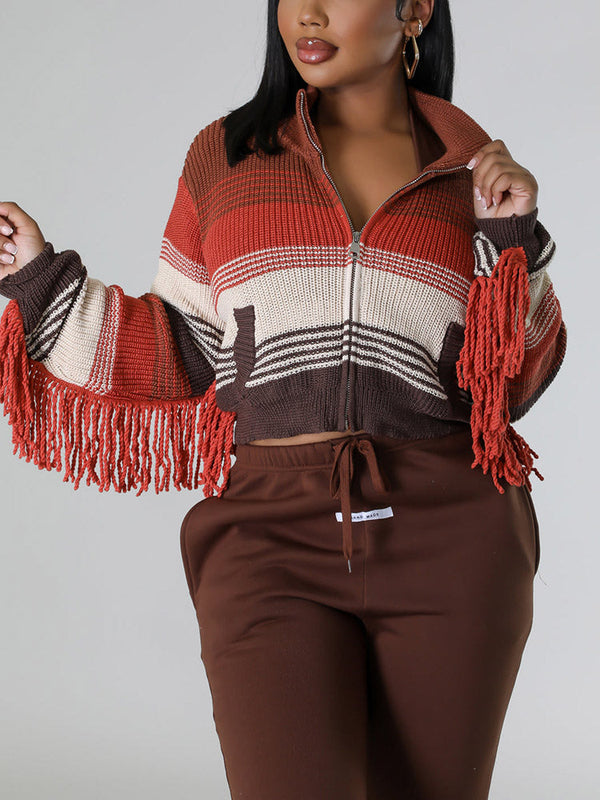 Fringe Knit Jacket & Pants