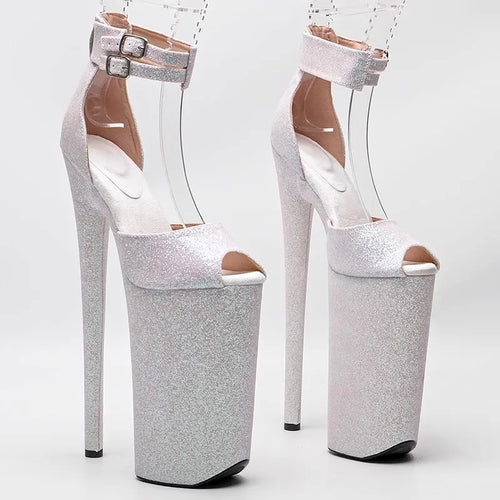 YM & Dancer S1649 Girl's/Women's New 26CM/10inches PU Upper Plating Platform Sexy High Heels Sandals Pole Dance Shoes