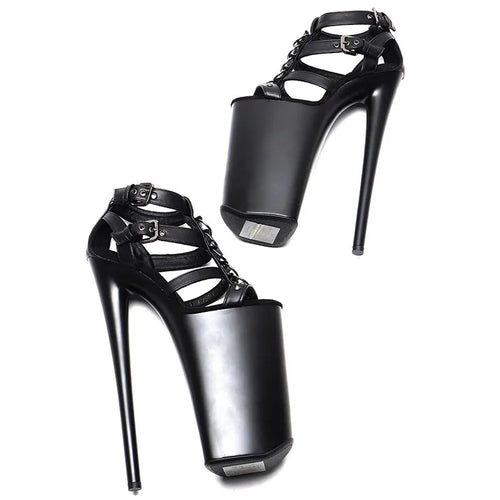 YM & Dancer S1848 Girl's/Women's New 26CM/10inches PU Upper Plating Platform Sexy High Heels Sandals Pole Dance Shoes