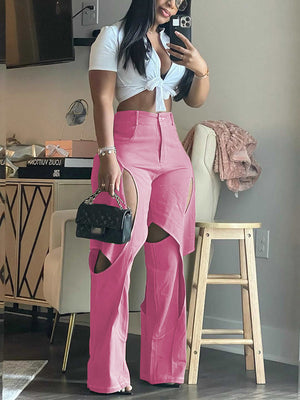 High Waist Cutout Pants