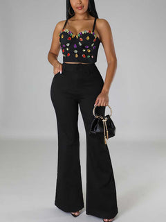 Bejeweled Spaghetti Strap Top