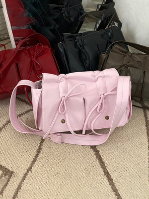 Leather Bow Handbag