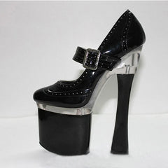 YM & Dancer S980 New 18CM/7inches PU Upper Sexy Exotic High Heel Platform Party Women Pumps Pole Dance Shoes