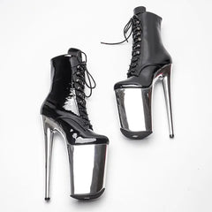 YM & Dancer S912 New 23CM/9Inch PU Upper Women's Platform Party High Heels Modern Ankle Boots Pole Dance Shoes