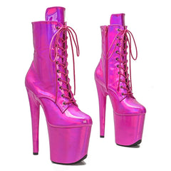 YM & Dancer S816 20CM/8inches Pole dancing shoes High Heel platform Boots closed toe Pole Dance hight boot