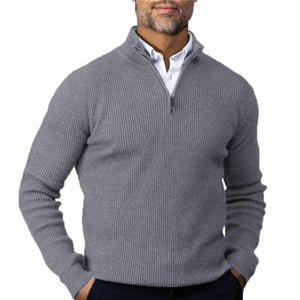 Men's Zipper Sweater Cashmere Business Casual