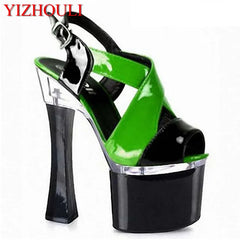 YM & Dancer S886 Model 18 cm high heels, sexy summer pole dancing sandals, women's party runway design stage, dance shoes