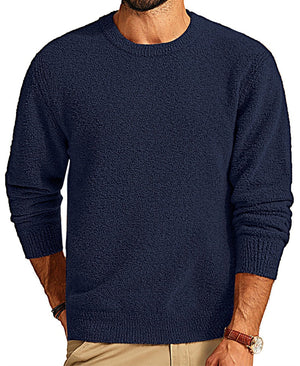 Men's Plush Round Neck Long Sleeve Sweatshirt