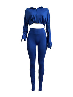 Zip-Up Crop Top & Leggings Set