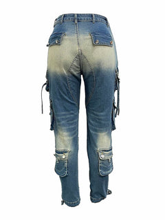 Vintage Denim Cargo Jeans