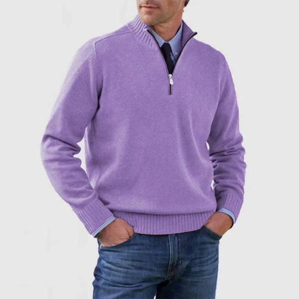 Men's Plus Size Zipper Warm Bottom Shirt Sweater