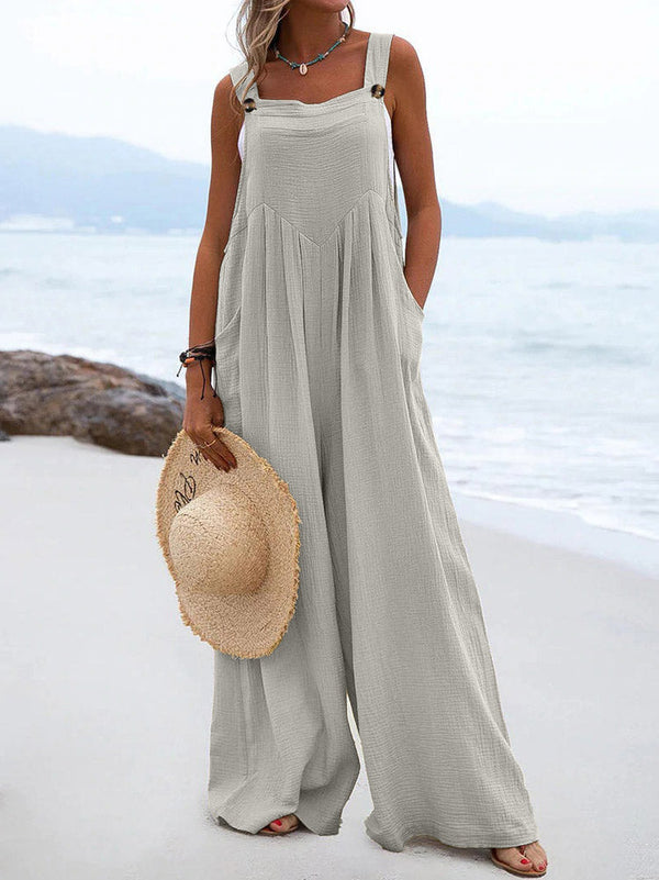 Cotton Linen Loose Overall