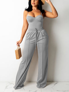 Sleeveless Top Wide Pants Set