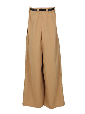 Strapless Loose Jumpsuit With Belt