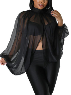 Chiffon Asymmetric Top