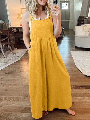 Cotton Linen Loose Overall