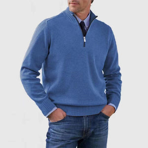 Men's Plus Size Zipper Warm Bottom Shirt Sweater