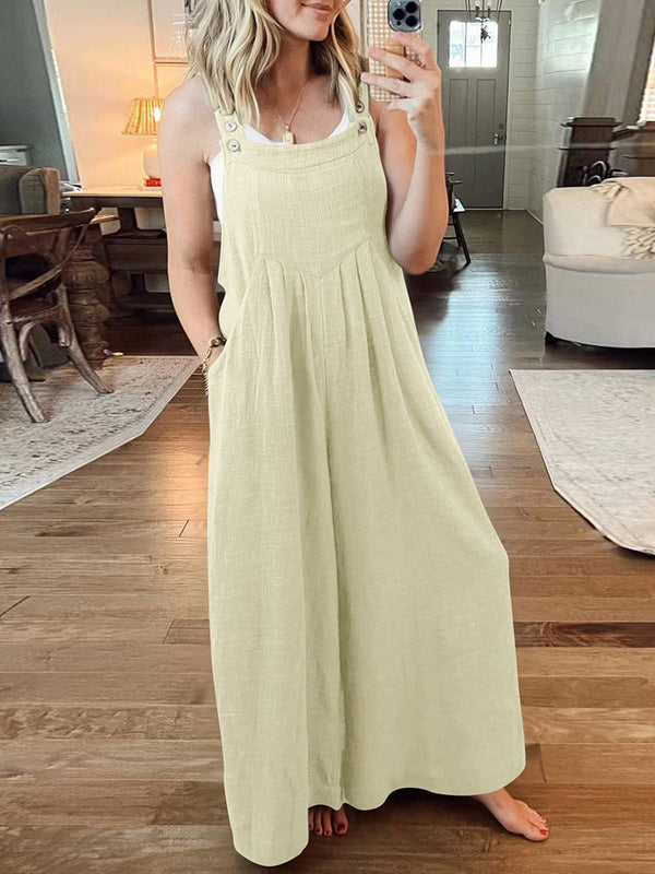 Cotton Linen Loose Overall