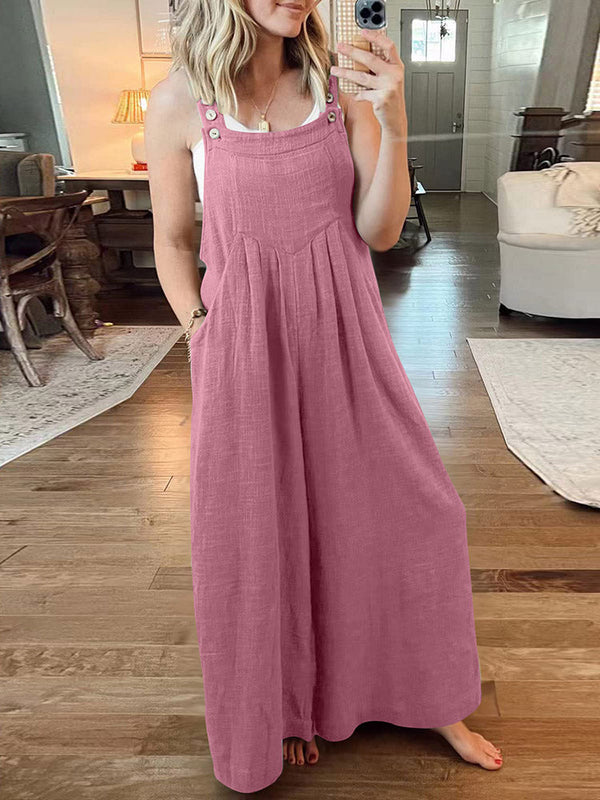 Cotton Linen Loose Overall