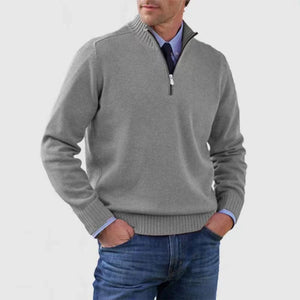 Men's Plus Size Zipper Warm Bottom Shirt Sweater