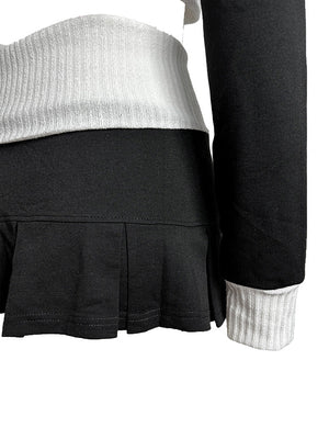 Tennis Crop Hoodie & Pleated Skirt Set