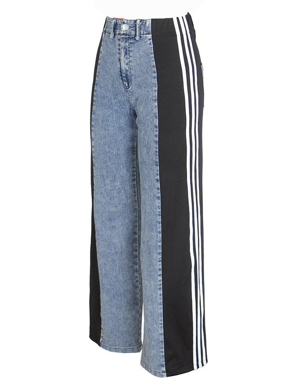 Contrast Stripe Denim Jeans