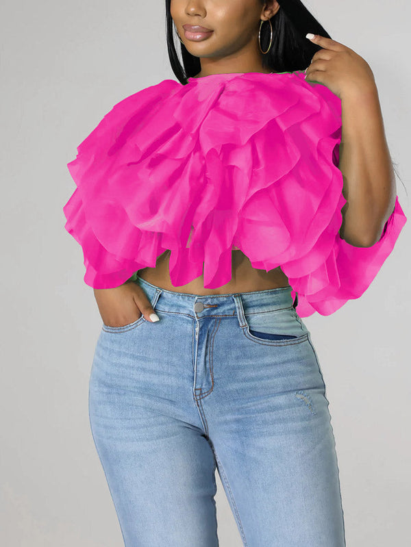 Sleeveless Tulle Top