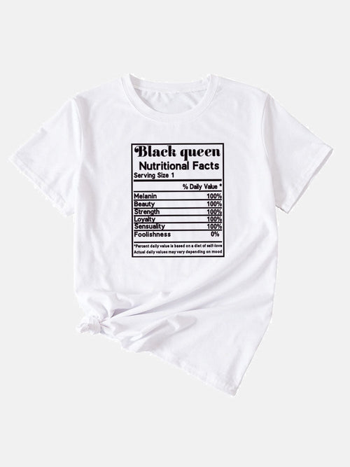 Black Queen Nutritional Facts Tee