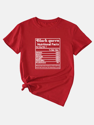 Black Queen Nutritional Facts Tee