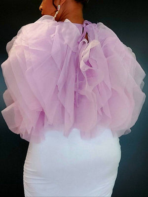 Sleeveless Tulle Top