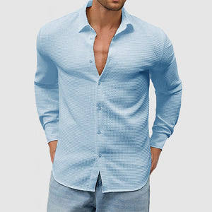 Men's Casual Everyday Waffle Shirt