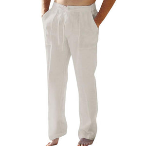 Men's Linen Pants Trousers Summer Pants With Pocket