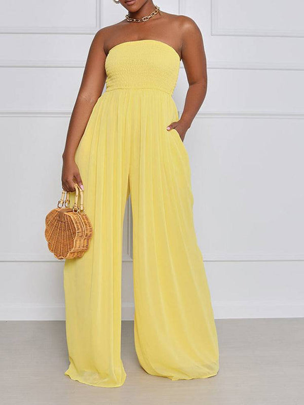 Wide Leg Chiffon Jumpsuit